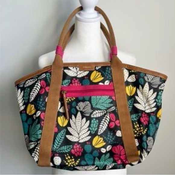 Fossil Floral Eliza Beach Tote Bag - Picture 2 of 10